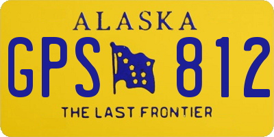 AK license plate GPS812