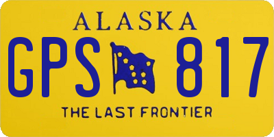 AK license plate GPS817