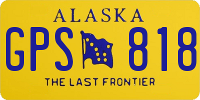 AK license plate GPS818