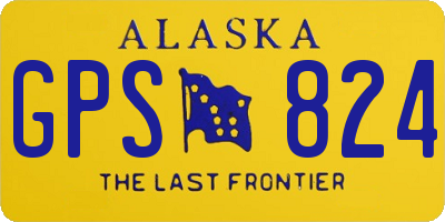 AK license plate GPS824