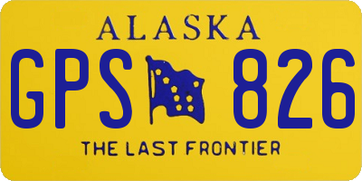 AK license plate GPS826