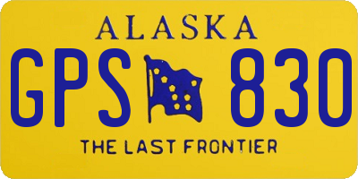 AK license plate GPS830