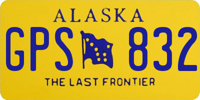 AK license plate GPS832