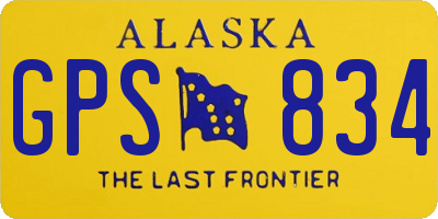 AK license plate GPS834
