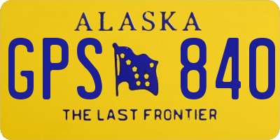 AK license plate GPS840