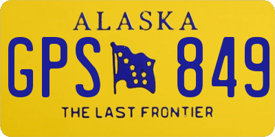 AK license plate GPS849