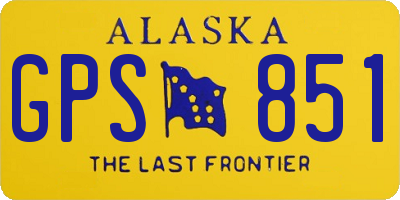 AK license plate GPS851