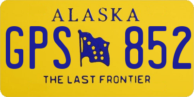 AK license plate GPS852