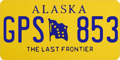 AK license plate GPS853