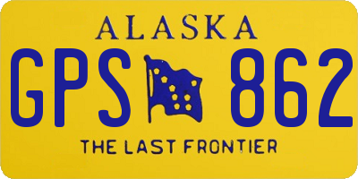 AK license plate GPS862