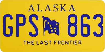 AK license plate GPS863