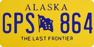 AK license plate GPS864