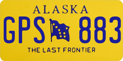 AK license plate GPS883