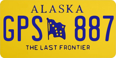 AK license plate GPS887