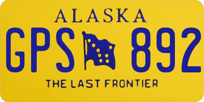 AK license plate GPS892