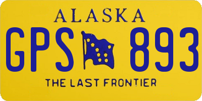 AK license plate GPS893