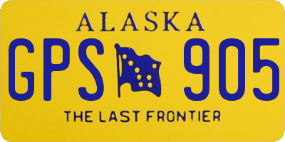 AK license plate GPS905