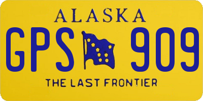 AK license plate GPS909