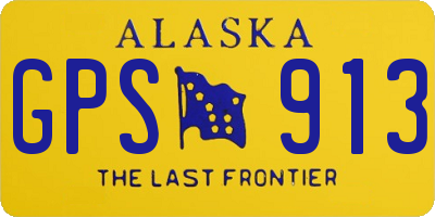 AK license plate GPS913