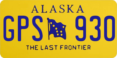 AK license plate GPS930