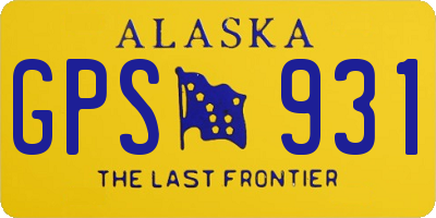 AK license plate GPS931