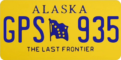 AK license plate GPS935