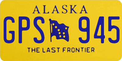 AK license plate GPS945