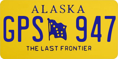 AK license plate GPS947