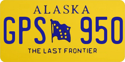 AK license plate GPS950
