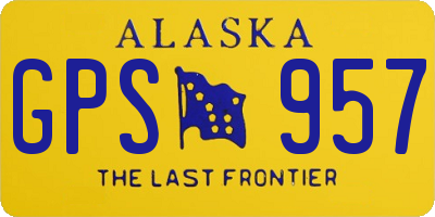 AK license plate GPS957