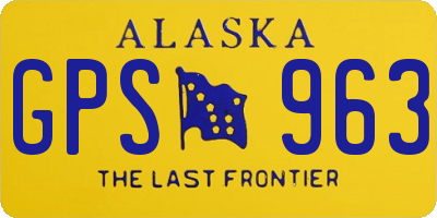 AK license plate GPS963