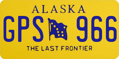 AK license plate GPS966