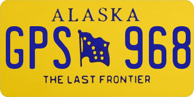 AK license plate GPS968