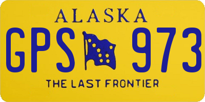 AK license plate GPS973