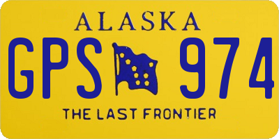 AK license plate GPS974
