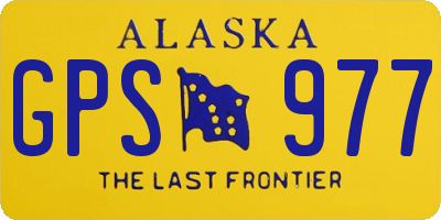 AK license plate GPS977