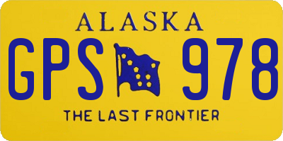 AK license plate GPS978
