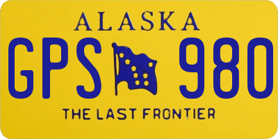 AK license plate GPS980