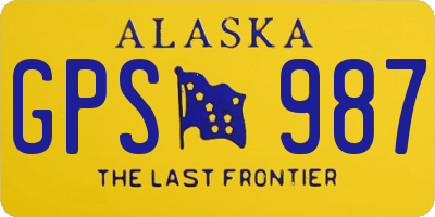 AK license plate GPS987
