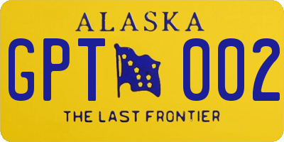 AK license plate GPT002
