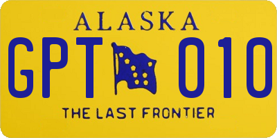 AK license plate GPT010