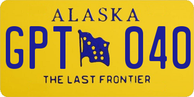 AK license plate GPT040