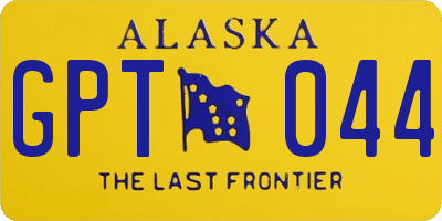 AK license plate GPT044