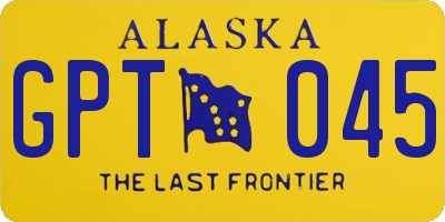 AK license plate GPT045