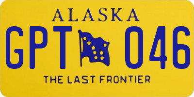 AK license plate GPT046