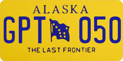AK license plate GPT050
