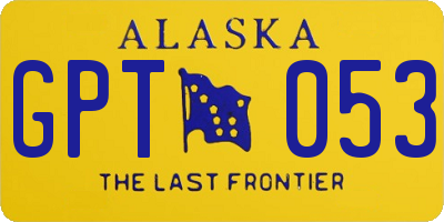 AK license plate GPT053