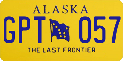 AK license plate GPT057