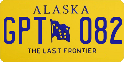 AK license plate GPT082