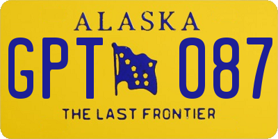 AK license plate GPT087